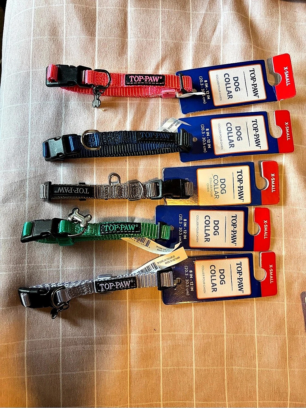 TOP PAW Dog Collar 5-Pack - XS